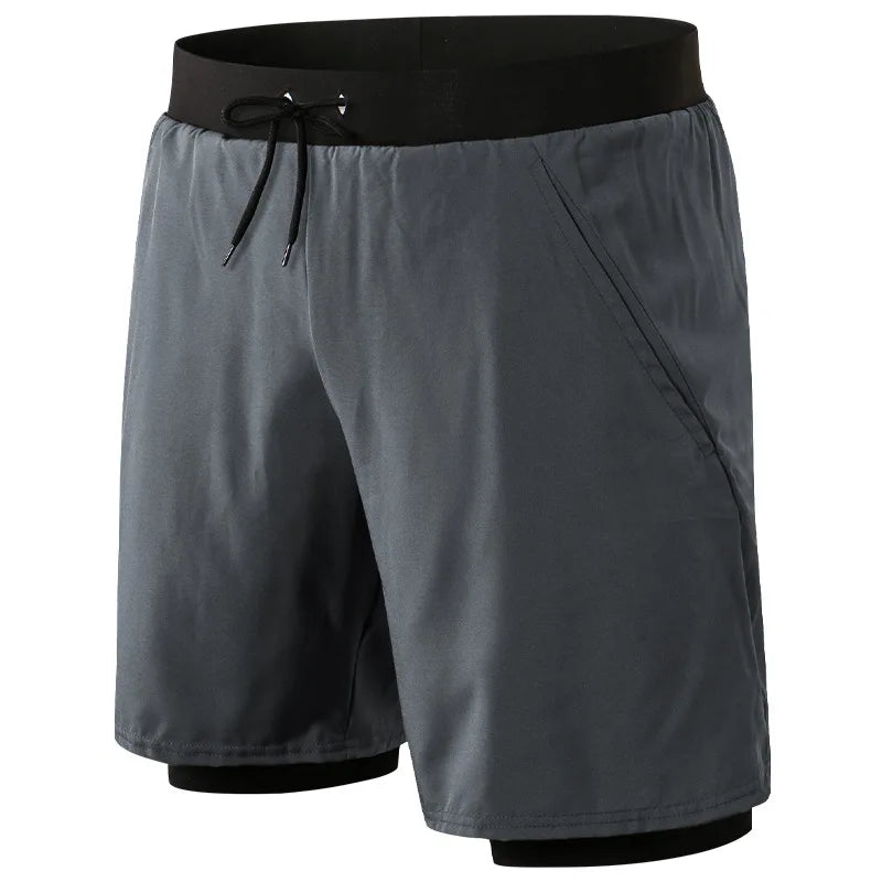 Fit Pulse Men 2 in 1 Running Shorts with Longer Lining