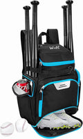 Pro Baseball Bag Backpack for Men Multifunctional Baseball Equipment Backpack for Sports Black