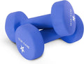 Neoprene Coated Dumbbell for Women, Black, 10 Lb Pair